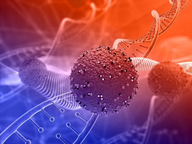 Scientific illustration representing advanced hormone analysis and hormone balance evaluation.