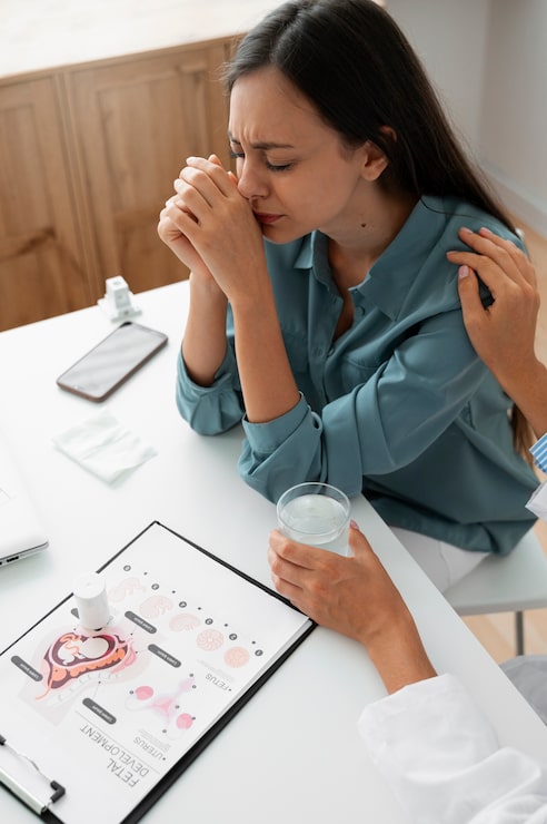 Functional medicine provider discussing hormone health concerns and personalized treatment with a patient.