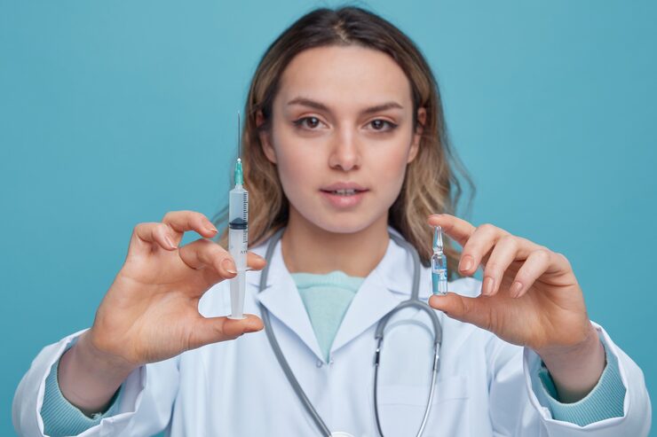 Healthcare provider explaining hormone testing results and personalized treatment recommendations.