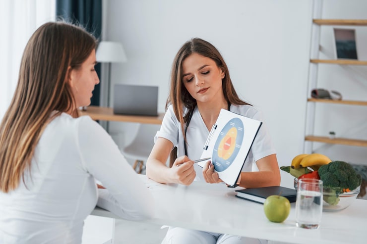Patient meeting with a healthcare provider for a comprehensive functional medicine consultation.