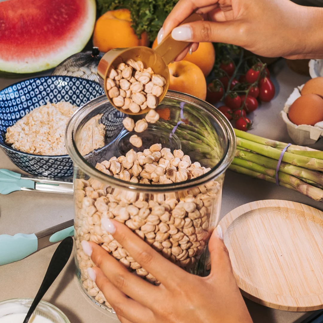 Healthy foods supporting personalized nutrition therapy for digestive health and gut microbiome balance.
